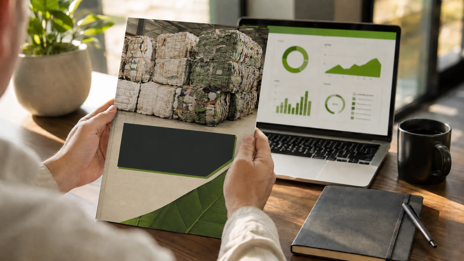 An analytics dashboard on a laptop